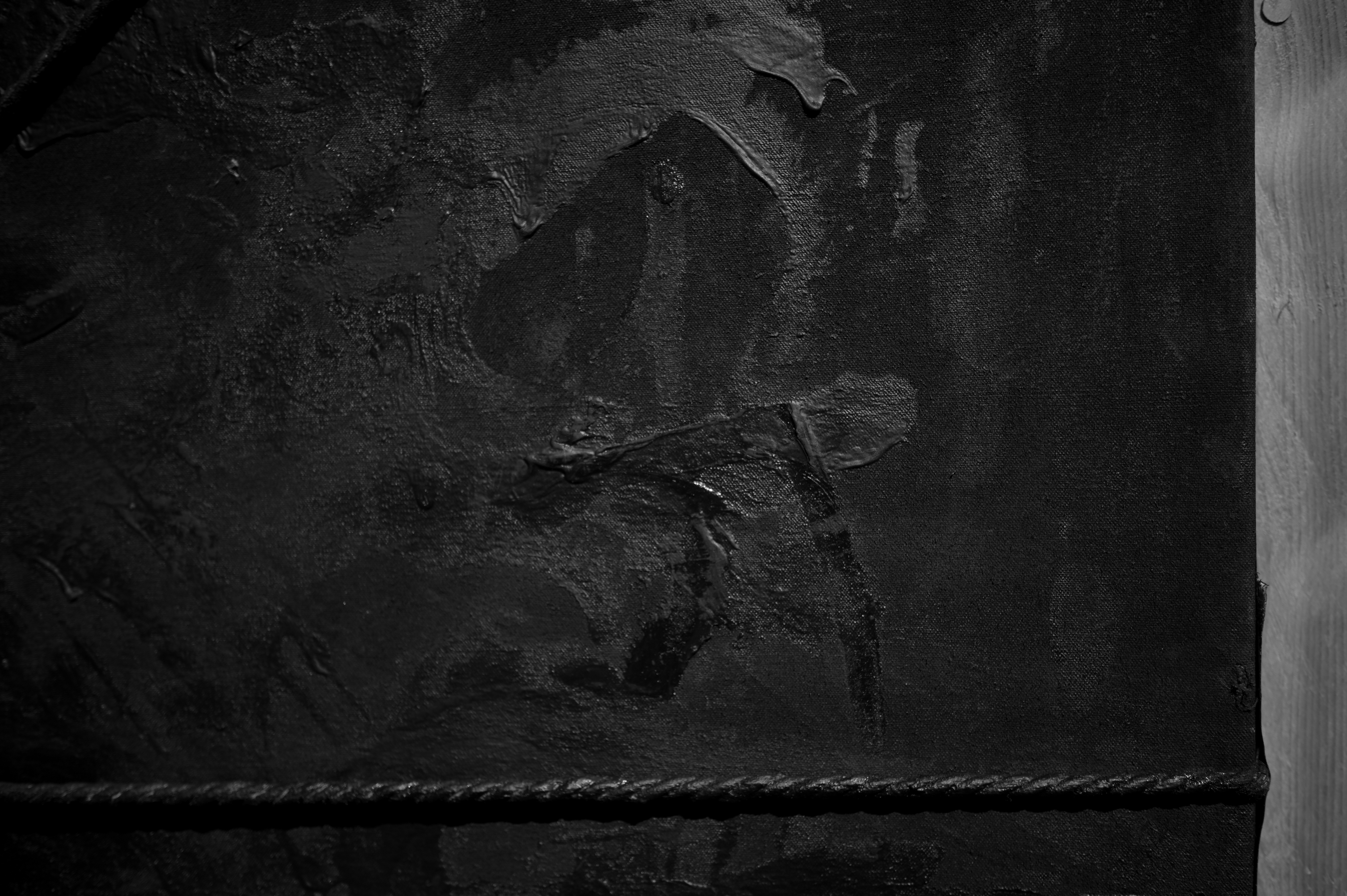 Black Union Jack (2025), Rope on canvas, 150 x 120 cm detail 3