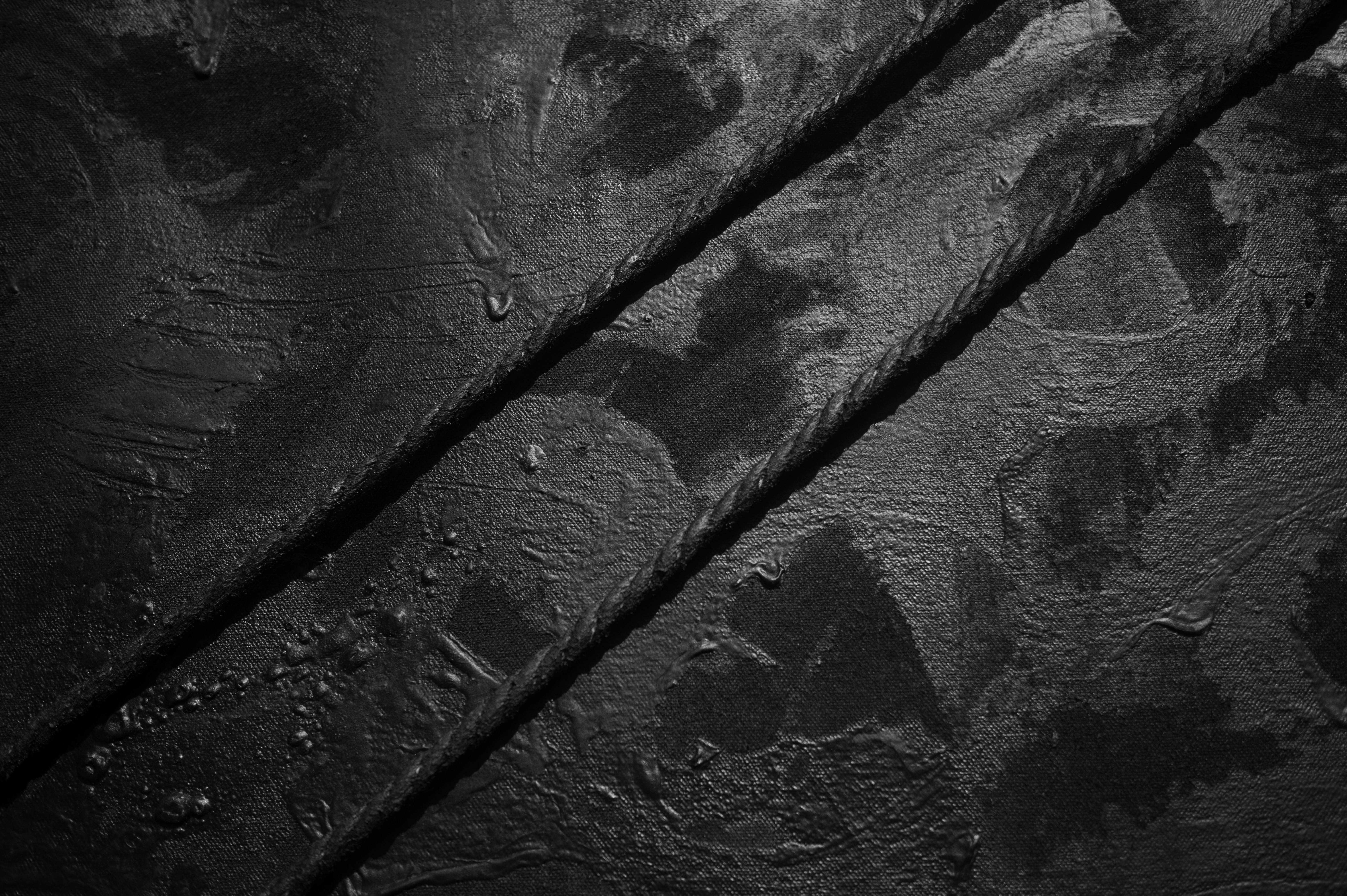 Black Union Jack (2025), Rope on canvas, 150 x 120 cm detail 4