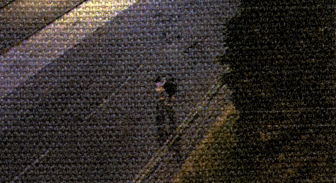 two friends share a walk at night